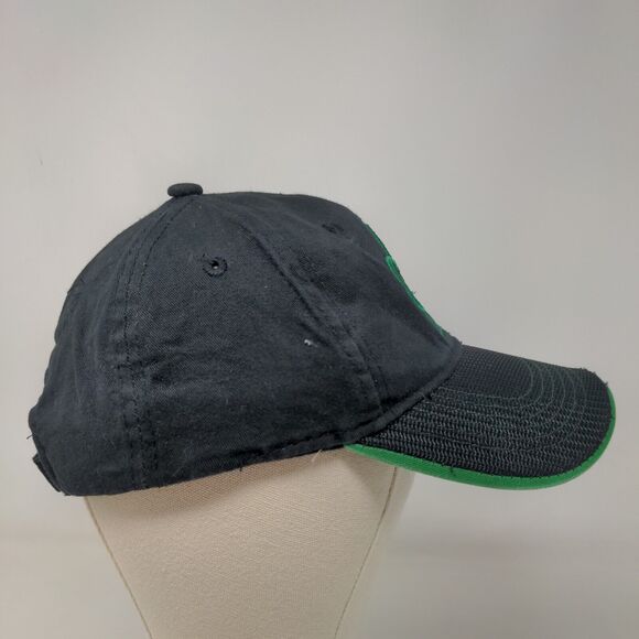 Unbranded Men's Strapback Hat Black Green OSFM Embroidered Clover Logo - Picture 4 of 7
